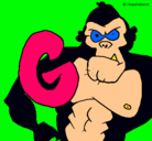 Dibujo Gorila pintado por ginheva