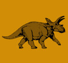 Dibujo Triceratops pintado por isidro