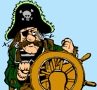Dibujo Capitán pirata pintado por JAZIEL