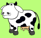 Dibujo Vaca pensativa pintado por kevin