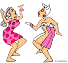 Dibujo Mujeres bailando pintado por Arid