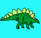 Dibujo Stegosaurus pintado por andreina