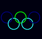 Dibujo Anillas de los juegos olimpícos pintado por laia