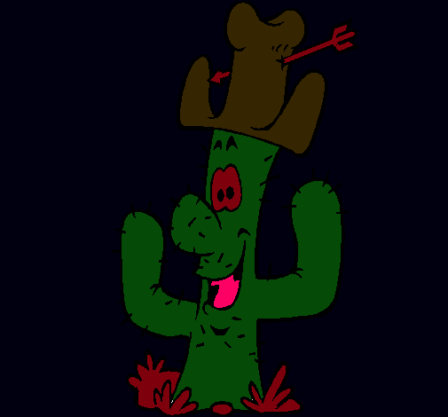 Cactus con sombrero