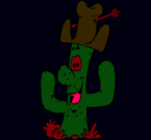Dibujo Cactus con sombrero pintado por orlando12