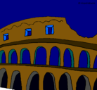 Dibujo Coliseo pintado por maria