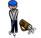Dibujo Jugador de golf II pintado por luchita