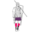 Dibujo Soldado romano pintado por miri