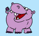 Dibujo Hipopótamo pintado por paluchis