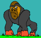 Dibujo Gorila pintado por sergio