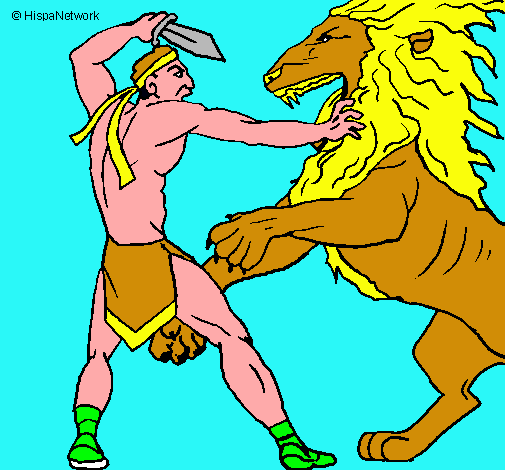 Gladiador contra león