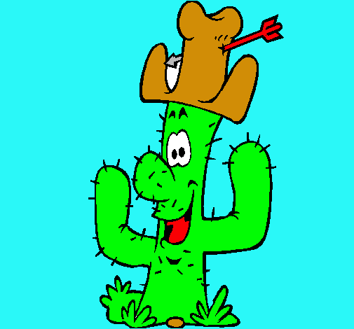 Cactus con sombrero