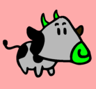 Dibujo Vaca con cabeza triangular pintado por thiarelinda