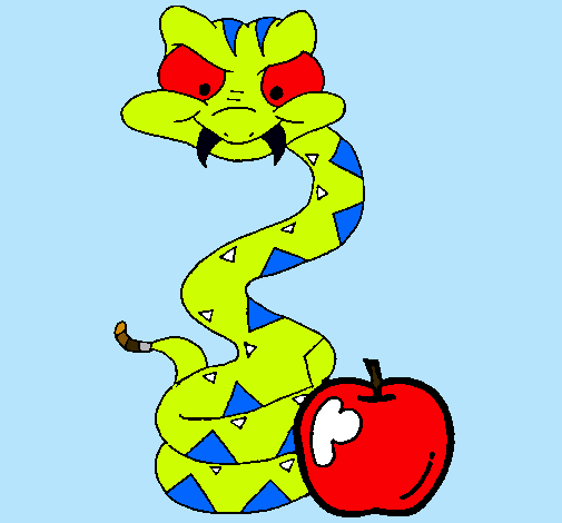 Serpiente y manzana