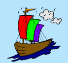 Dibujo Barco velero pintado por MARGARITA
