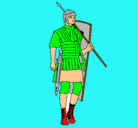 Dibujo Soldado romano pintado por jheiver