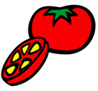 Dibujo Tomate pintado por Agustin