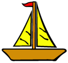 Dibujo Barco velero pintado por betel