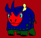 Dibujo Rinoceronte pintado por andresperezquinchia