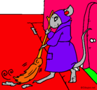 Dibujo La ratita presumida 1 pintado por luli