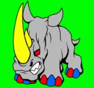 Dibujo Rinoceronte II pintado por martin