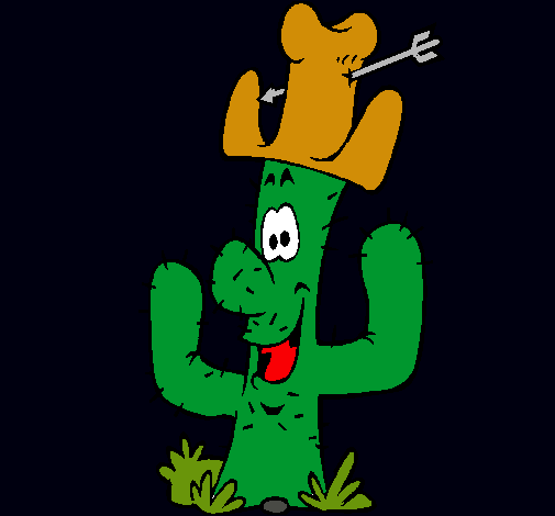 Cactus con sombrero