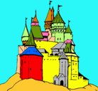 Dibujo Castillo medieval pintado por luis
