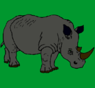 Dibujo Rinoceronte pintado por Leo