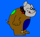 Dibujo Bulldog inglés pintado por leo