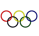 Dibujo Anillas de los juegos olimpícos pintado por vanessa
