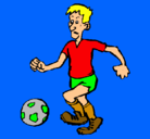 Dibujo Jugador de fútbol pintado por alex