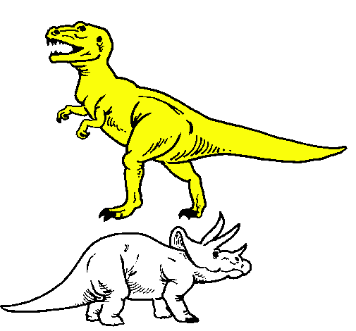 Triceratops y tiranosaurios rex