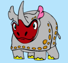 Dibujo Rinoceronte pintado por oscar