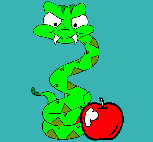 Serpiente y manzana