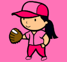 Dibujo Jugadora de béisbol pintado por neymaryaquelin