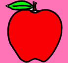 Dibujo manzana pintado por estefy