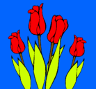 Dibujo Tulipanes pintado por Camila