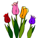 Dibujo Tulipanes pintado por poyo
