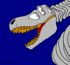 Dibujo Esqueleto tiranosaurio rex pintado por aaron