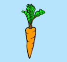 Dibujo zanahoria pintado por delsymia