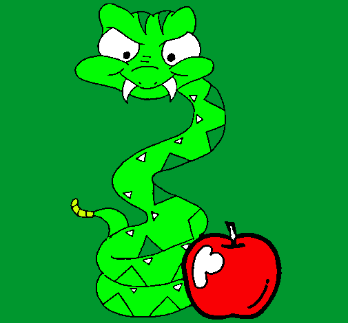 Serpiente y manzana