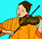Dibujo Violinista pintado por Raven