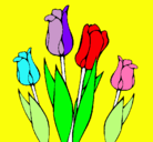 Dibujo Tulipanes pintado por ositolulu