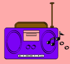 Dibujo Radio cassette 2 pintado por ABRILSATI