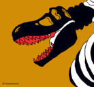 Dibujo Esqueleto tiranosaurio rex pintado por jeremy