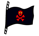 Dibujo Bandera pirata pintado por edf