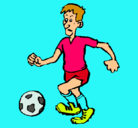Dibujo Jugador de fútbol pintado por abraham