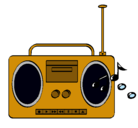 Dibujo Radio cassette 2 pintado por vanessa