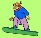 Dibujo Snowboard pintado por judith