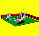 Dibujo Lucha en el ring pintado por daysi